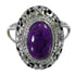 Southwestern Magenta Turquoise Silver Ring Size 7-1/4 YX79543